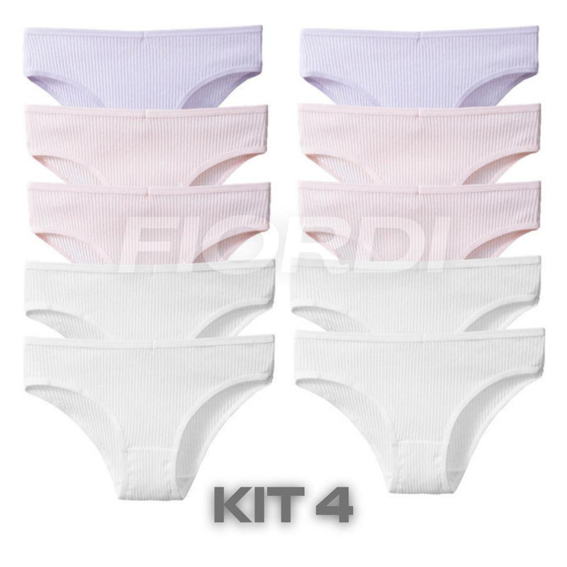 Kit Calcinhas Confort™ - Algodão Premium [COMPRE 5 & LEVE 10]