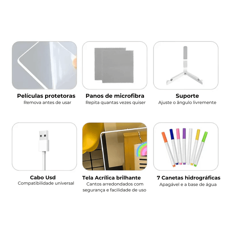 🔥 ULTIMAS UNIDADES DA PRÉ BLACK FRIDAY - UltraPad Tablet de Desenho Brilhante